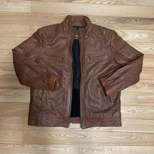 Overland Udo Moto Leather Jacket (Large- like new with tags)